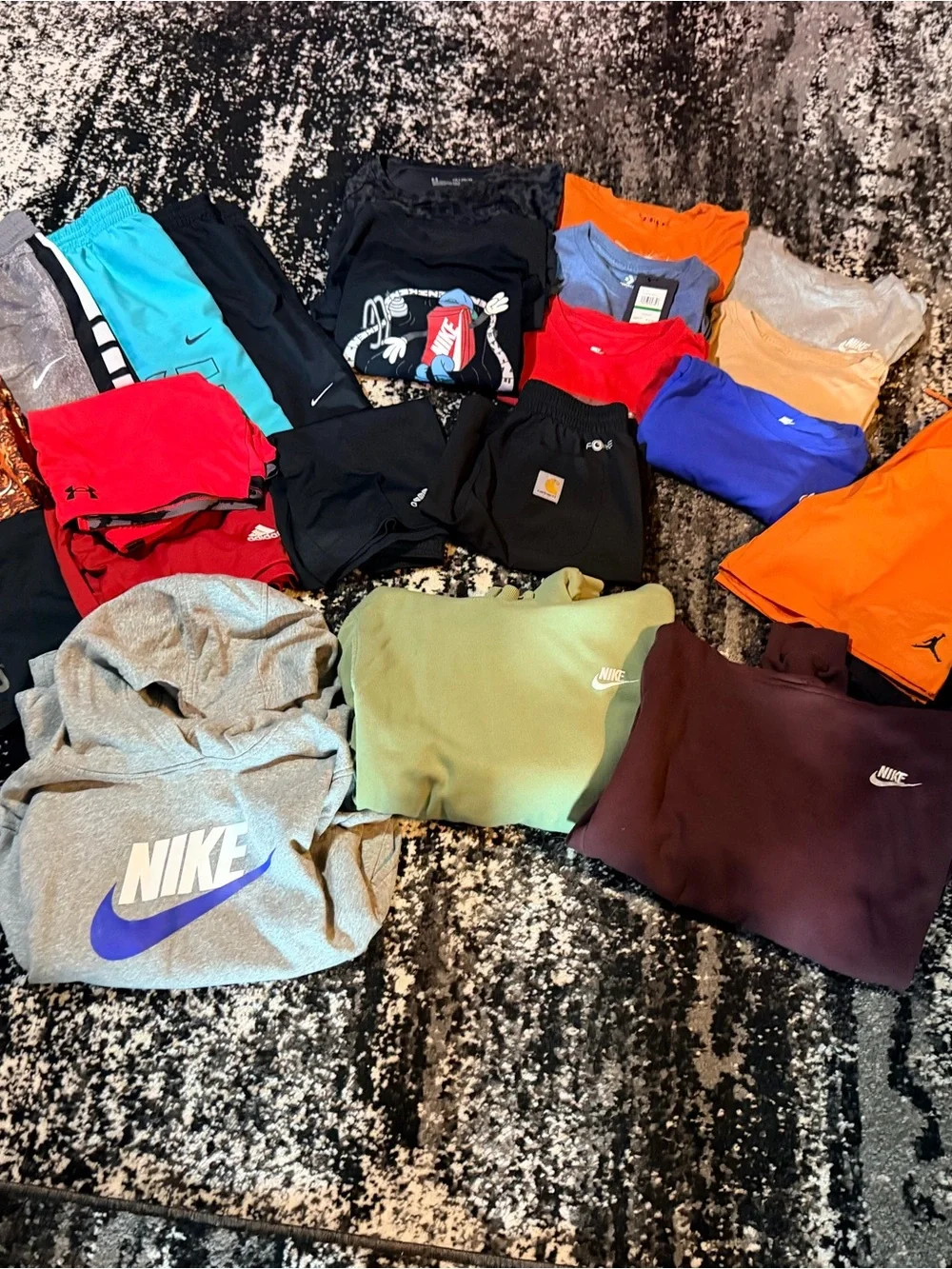 23 Piece Boys NAME BRAND Clothing Haul. Nike, Adidas, Jordan, UA and etc.
